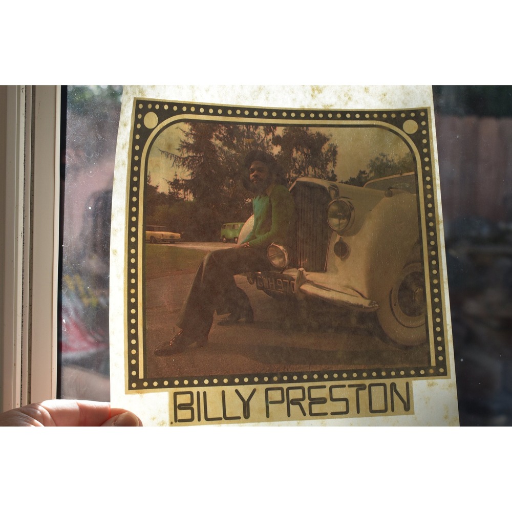 Billy Preston Vintage 70s Iron On Transfer NOS Classic Rock Soul R&B Graphic 8x8
